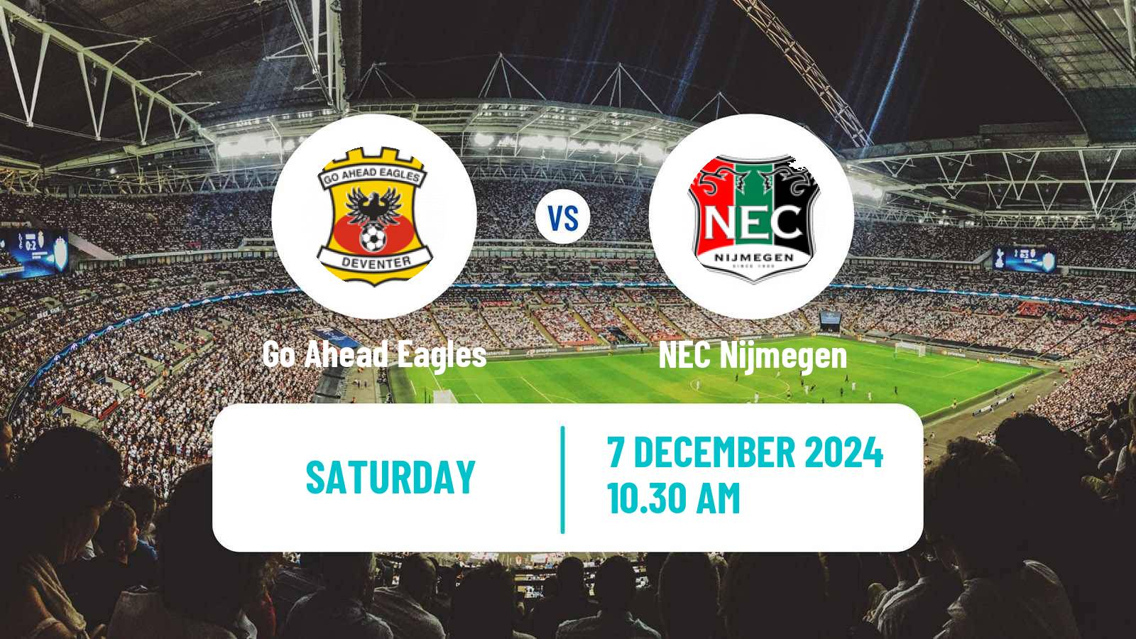 Soccer Dutch Eredivisie Go Ahead Eagles - NEC Nijmegen