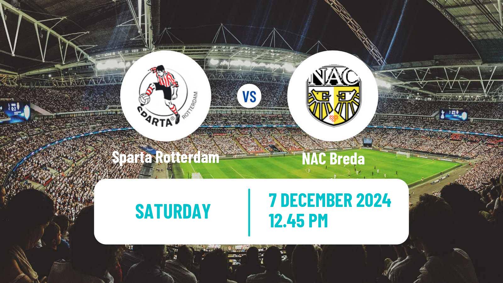 Soccer Dutch Eredivisie Sparta Rotterdam - NAC Breda