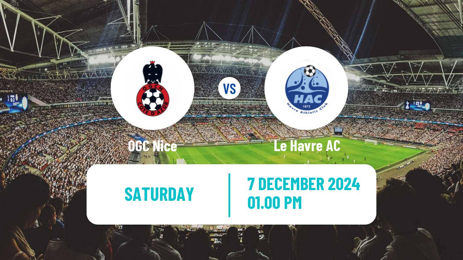 Soccer French Ligue 1 Nice - Le Havre