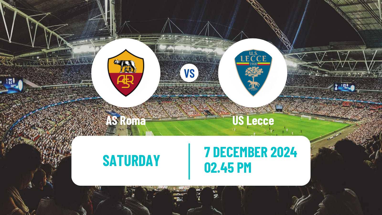 Soccer Italian Serie A Roma - Lecce