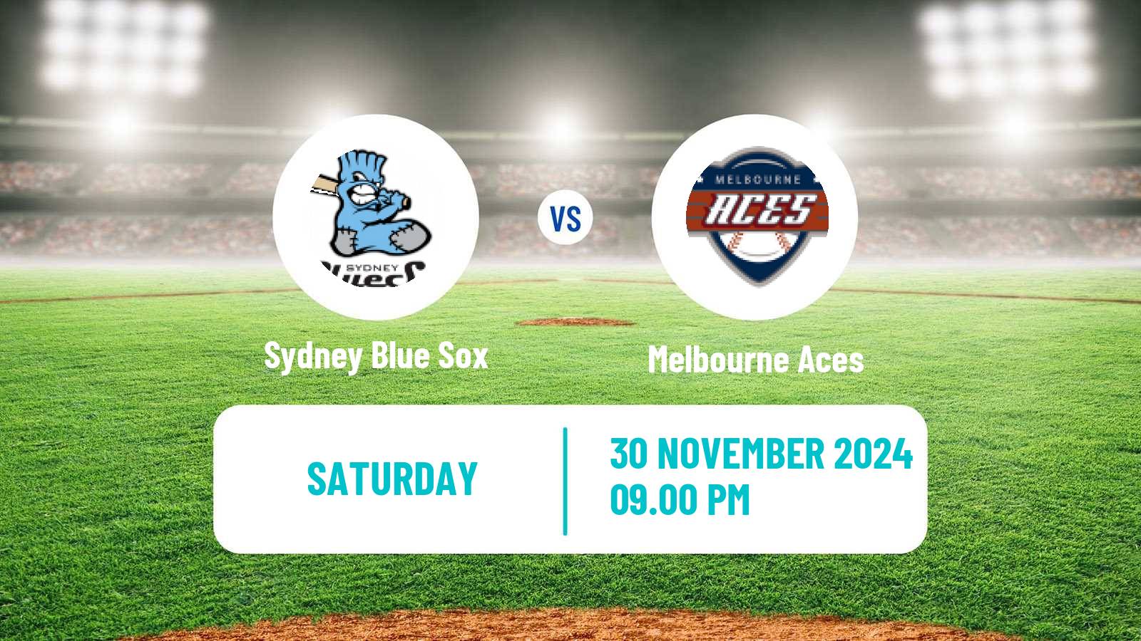 Baseball Australian ABL Sydney Blue Sox - Melbourne Aces