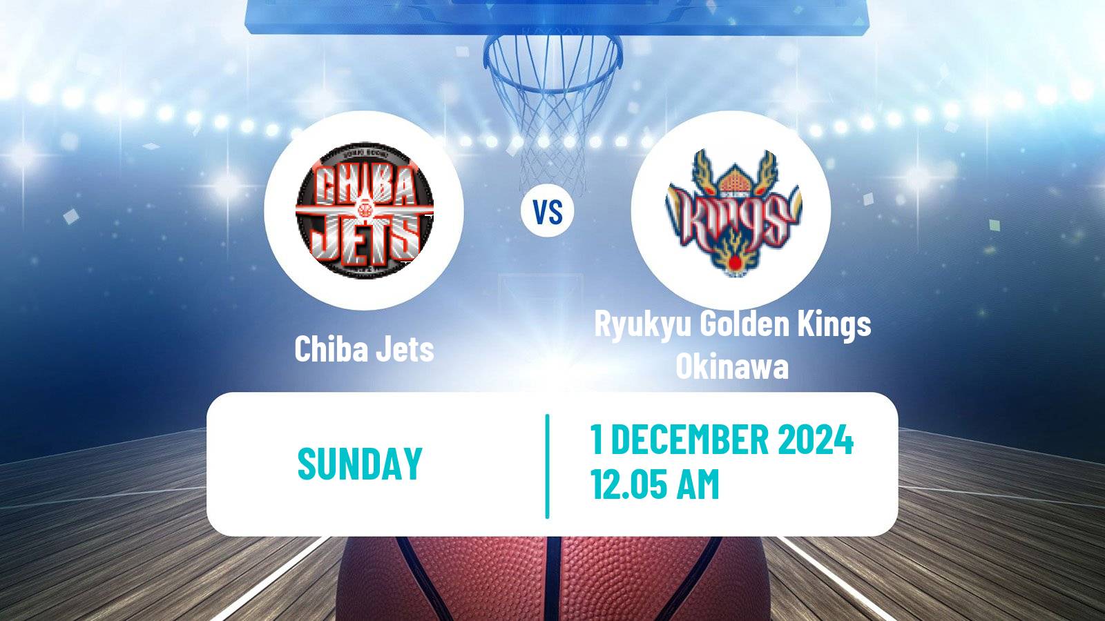 Basketball BJ League Chiba Jets - Ryukyu Golden Kings Okinawa