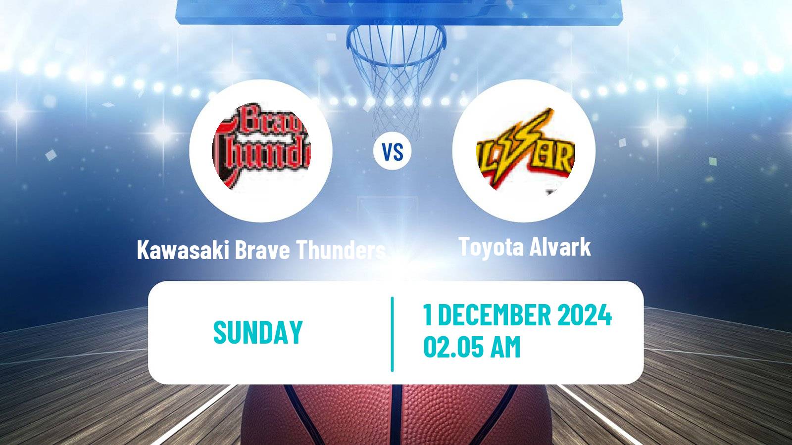 Basketball BJ League Kawasaki Brave Thunders - Toyota Alvark