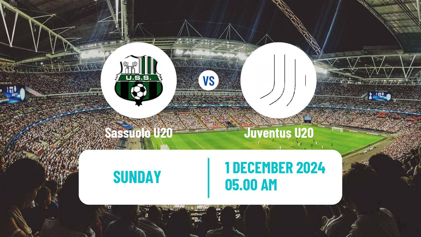 Soccer Italian Primavera 1 Sassuolo U20 - Juventus U20