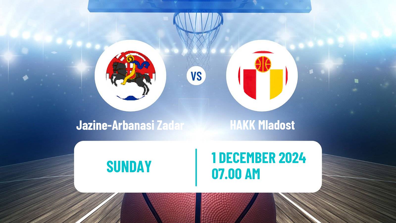 Basketball Croatian Prva Liga Basketball Jazine-Arbanasi Zadar - Mladost