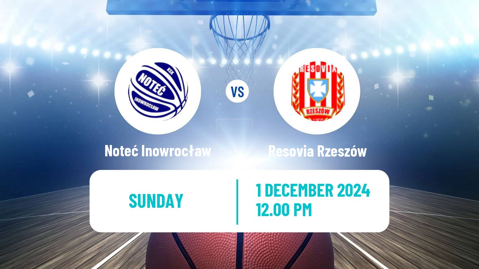 Basketball Polish 1 Liga Basketball Noteć Inowrocław - Resovia Rzeszów