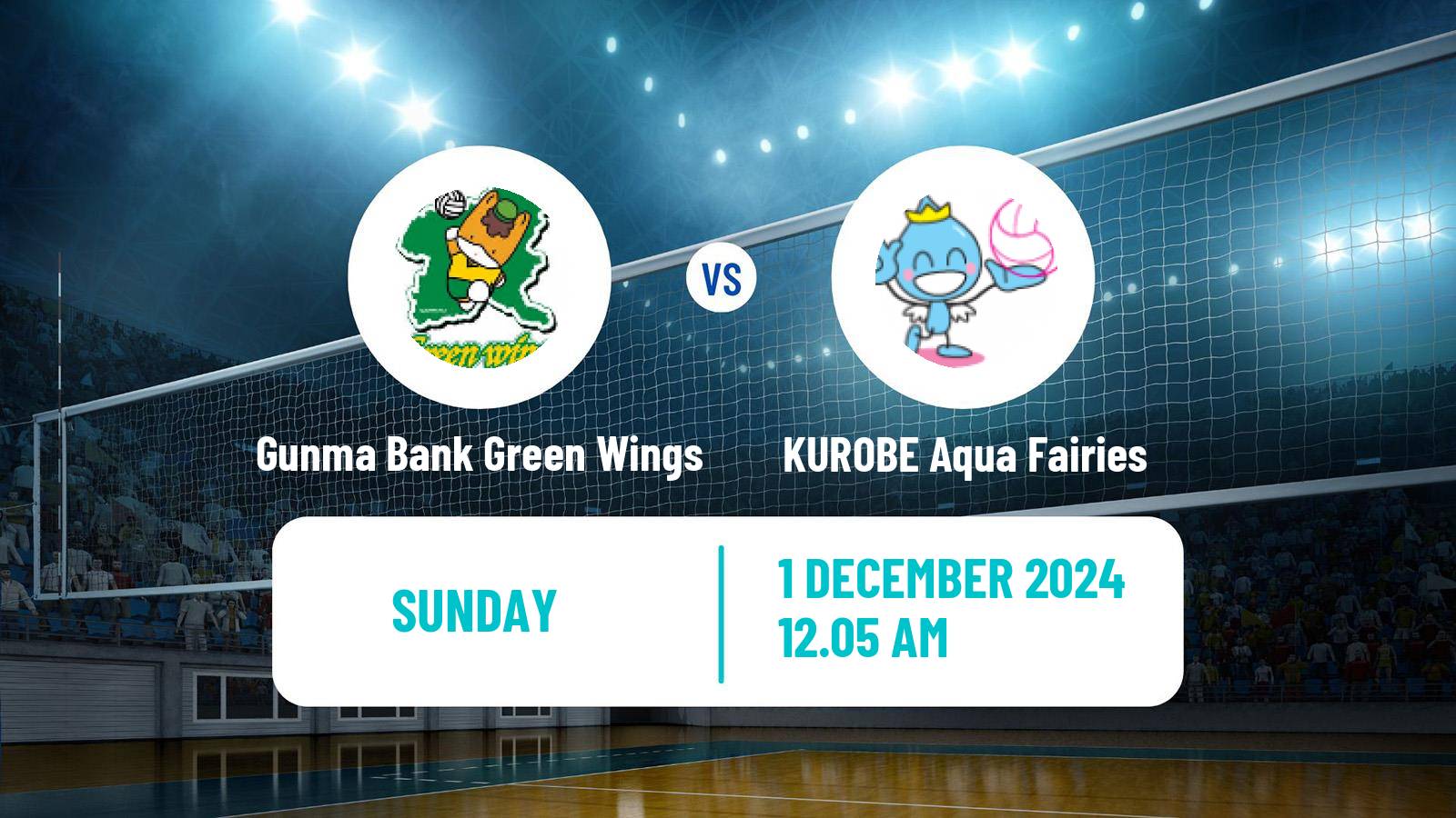 Volleyball Japan V Premier League Women Gunma Bank Green Wings - KUROBE Aqua Fairies