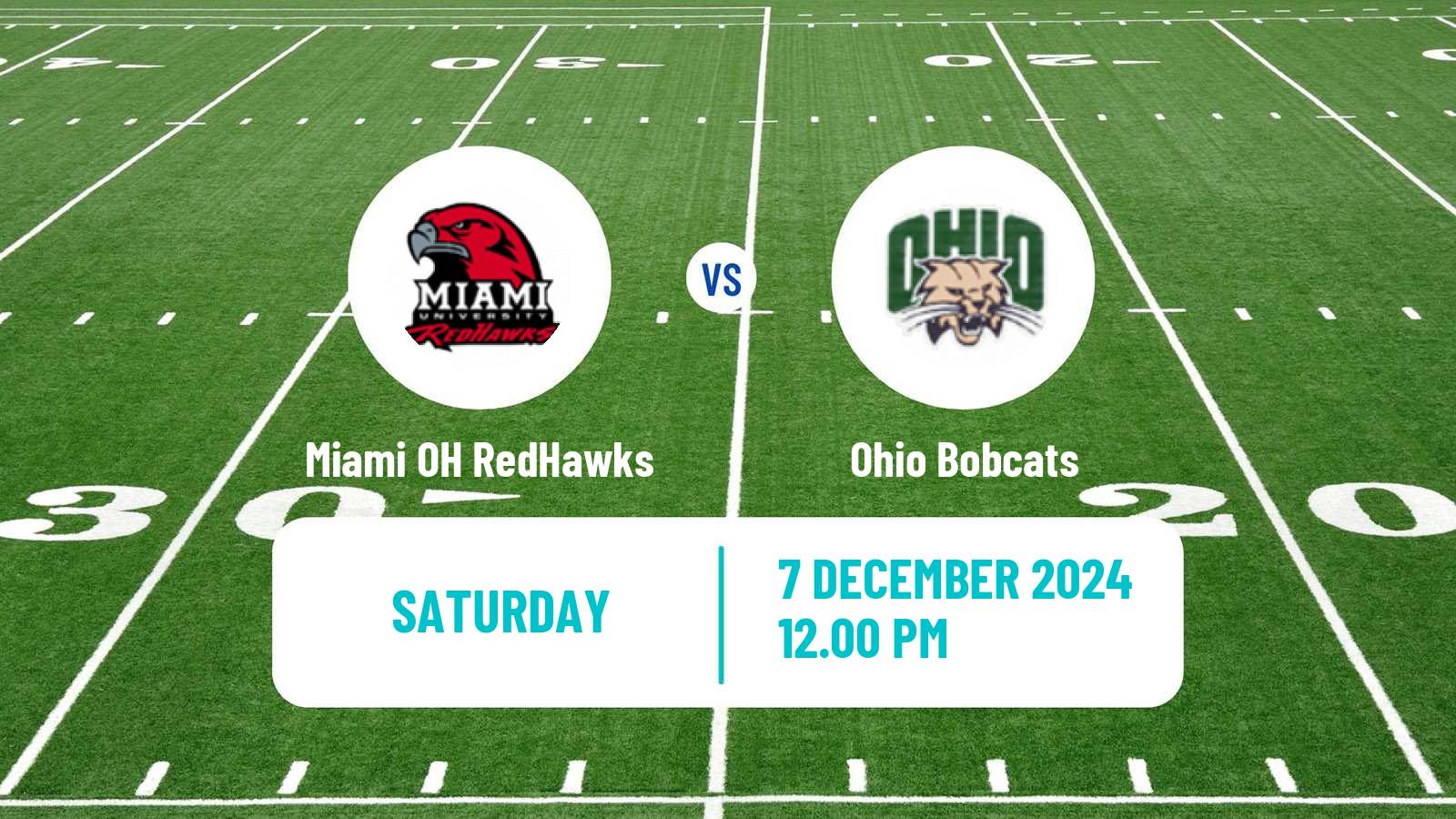 American football NCAA College Football Miami OH RedHawks - Ohio Bobcats