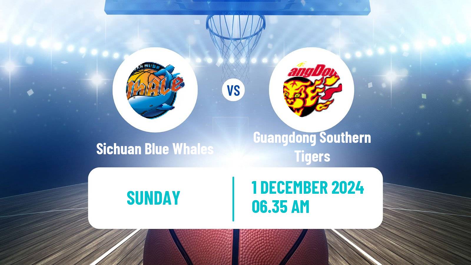 Basketball CBA Sichuan Blue Whales - Guangdong Southern Tigers