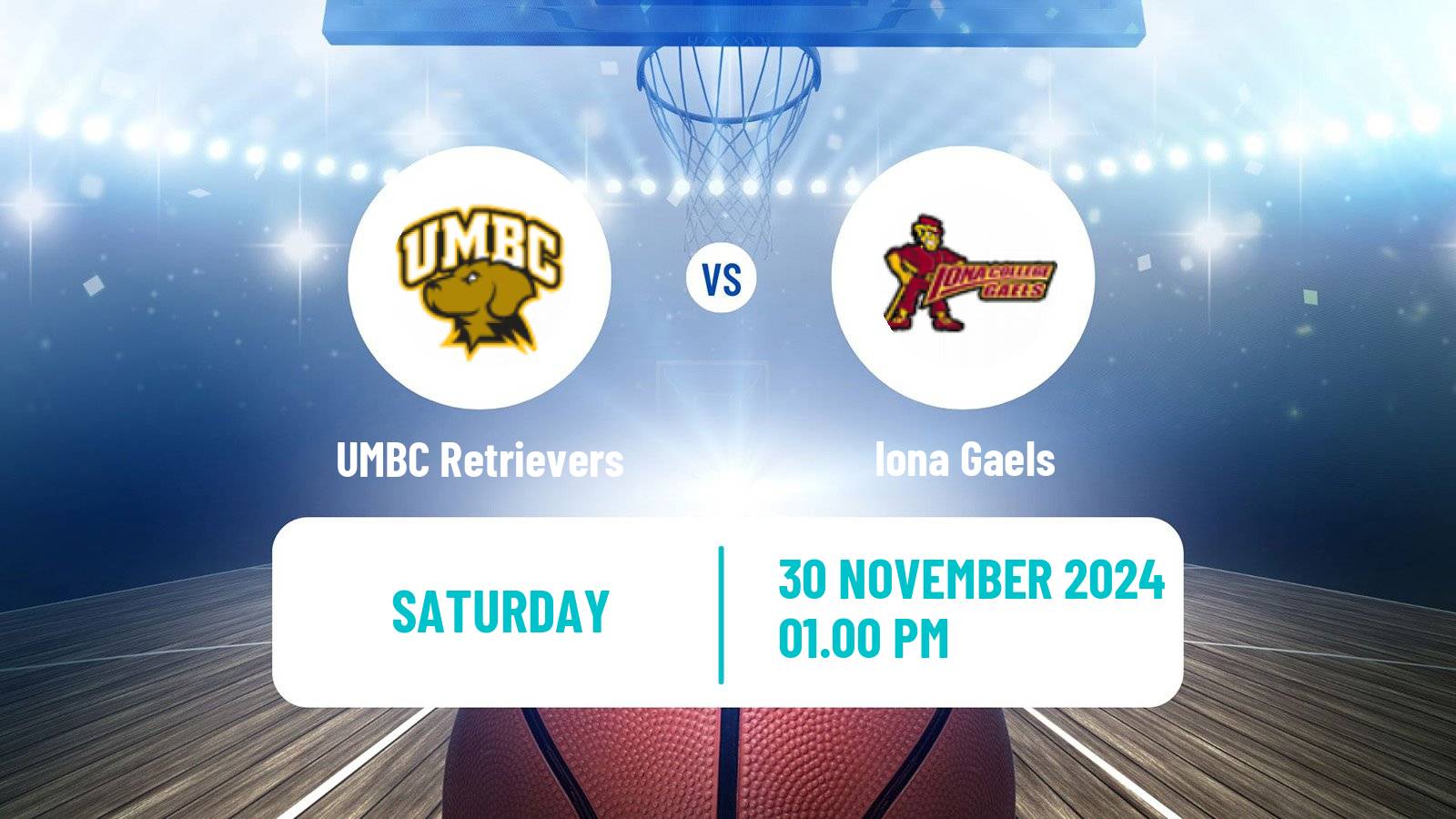 Basketball NCAA College Basketball Women UMBC Retrievers - Iona Gaels