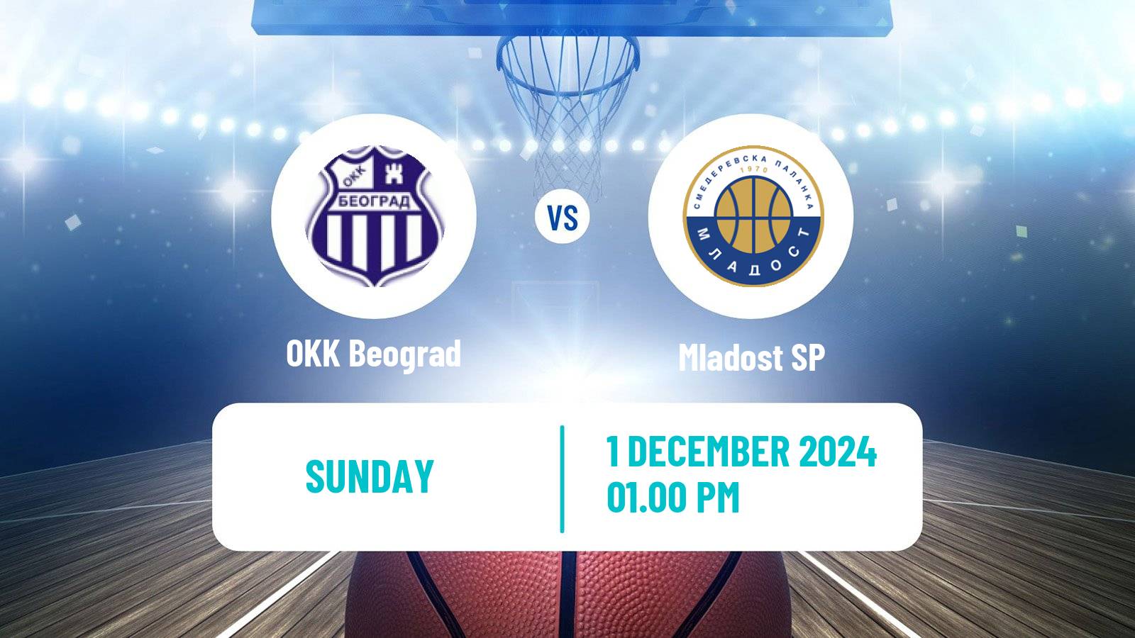 Basketball Serbian First League Basketball OKK Beograd - Mladost SP