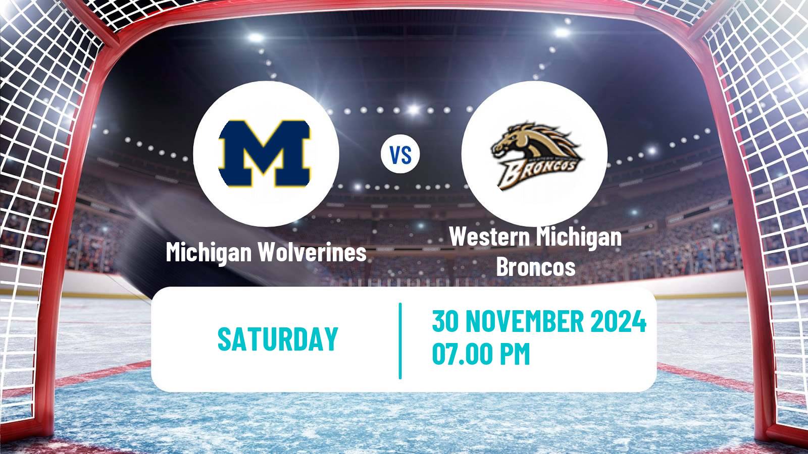 Hockey NCAA Hockey Michigan Wolverines - Western Michigan Broncos