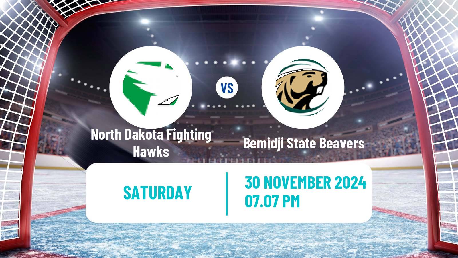 Hockey NCAA Hockey North Dakota Fighting Hawks - Bemidji State Beavers