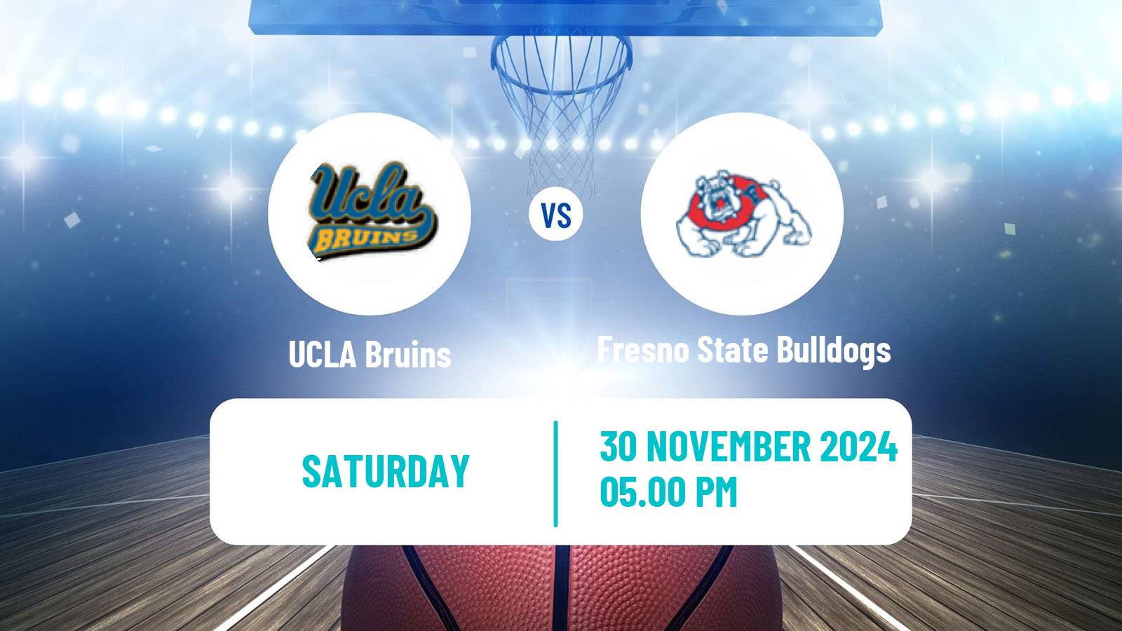 Basketball NCAA College Basketball Women UCLA Bruins - Fresno State Bulldogs