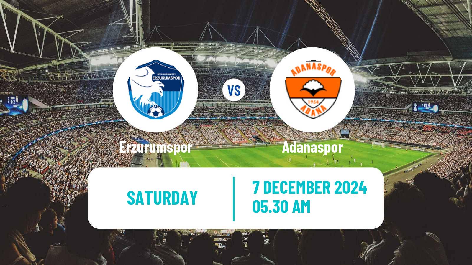 Soccer Turkish First League Erzurumspor - Adanaspor