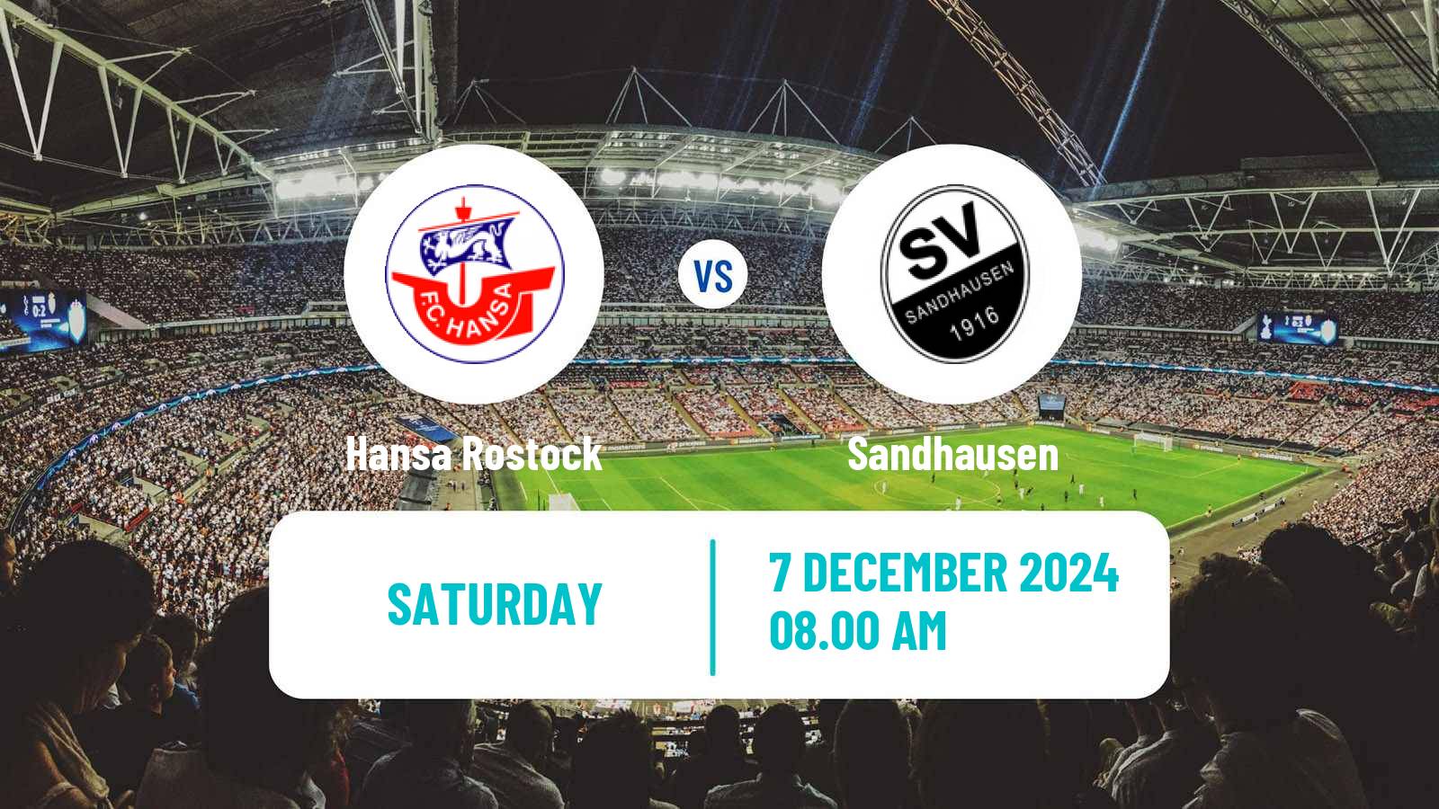 Soccer German 3 Bundesliga Hansa Rostock - Sandhausen