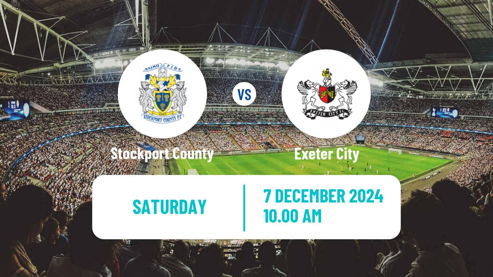 Soccer English League One Stockport County - Exeter City