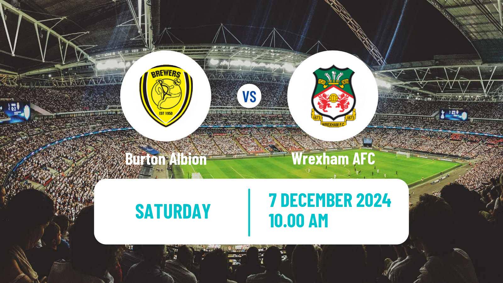 Soccer English League One Burton Albion - Wrexham