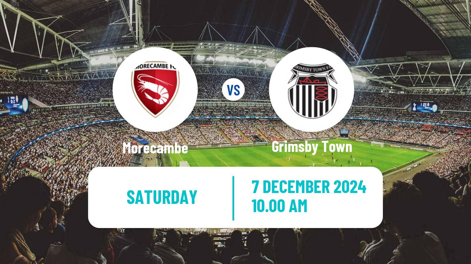 Soccer English League Two Morecambe - Grimsby Town