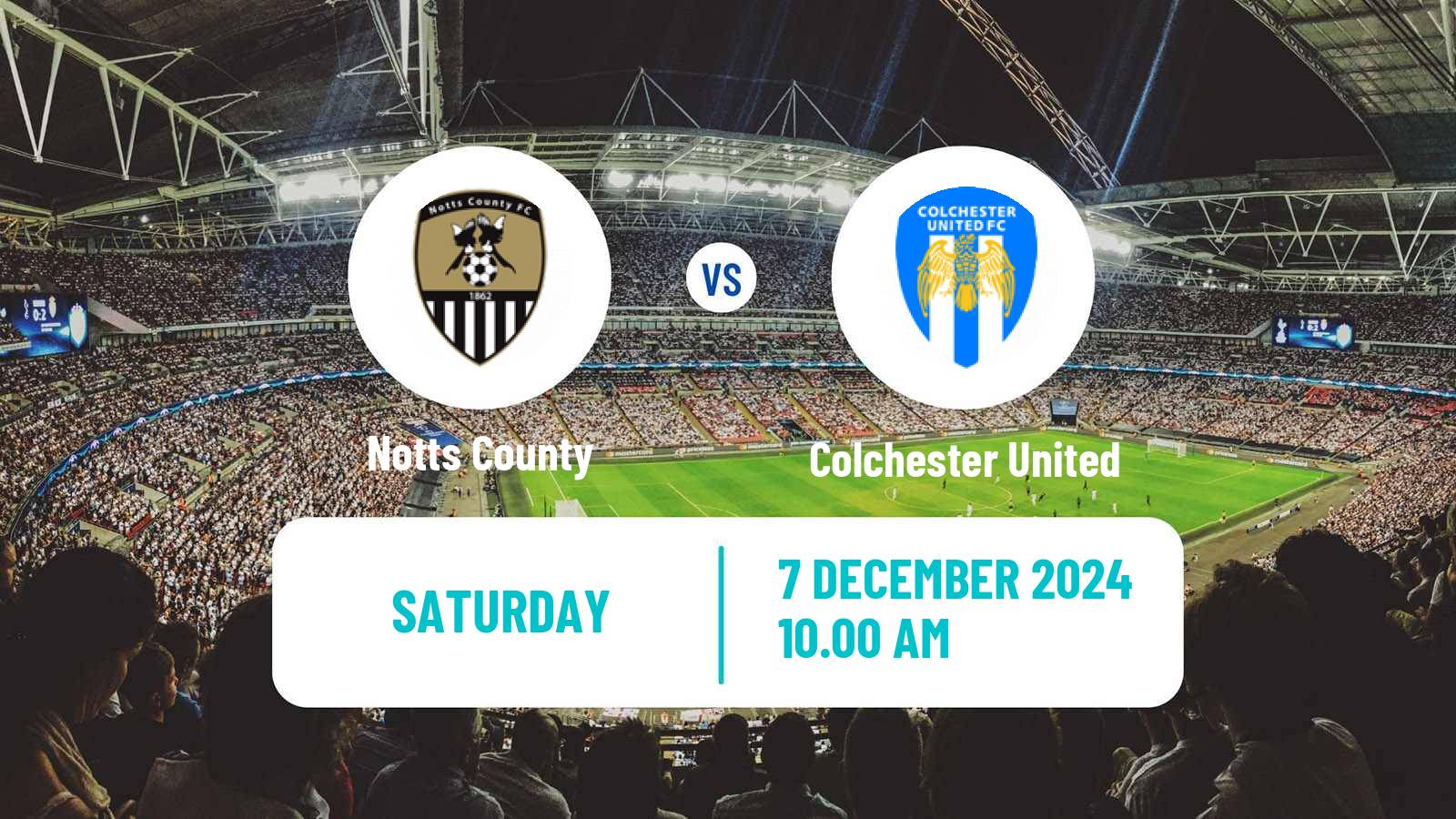 Soccer English League Two Notts County - Colchester United