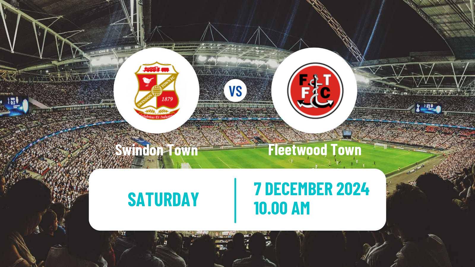 Soccer English League Two Swindon Town - Fleetwood Town