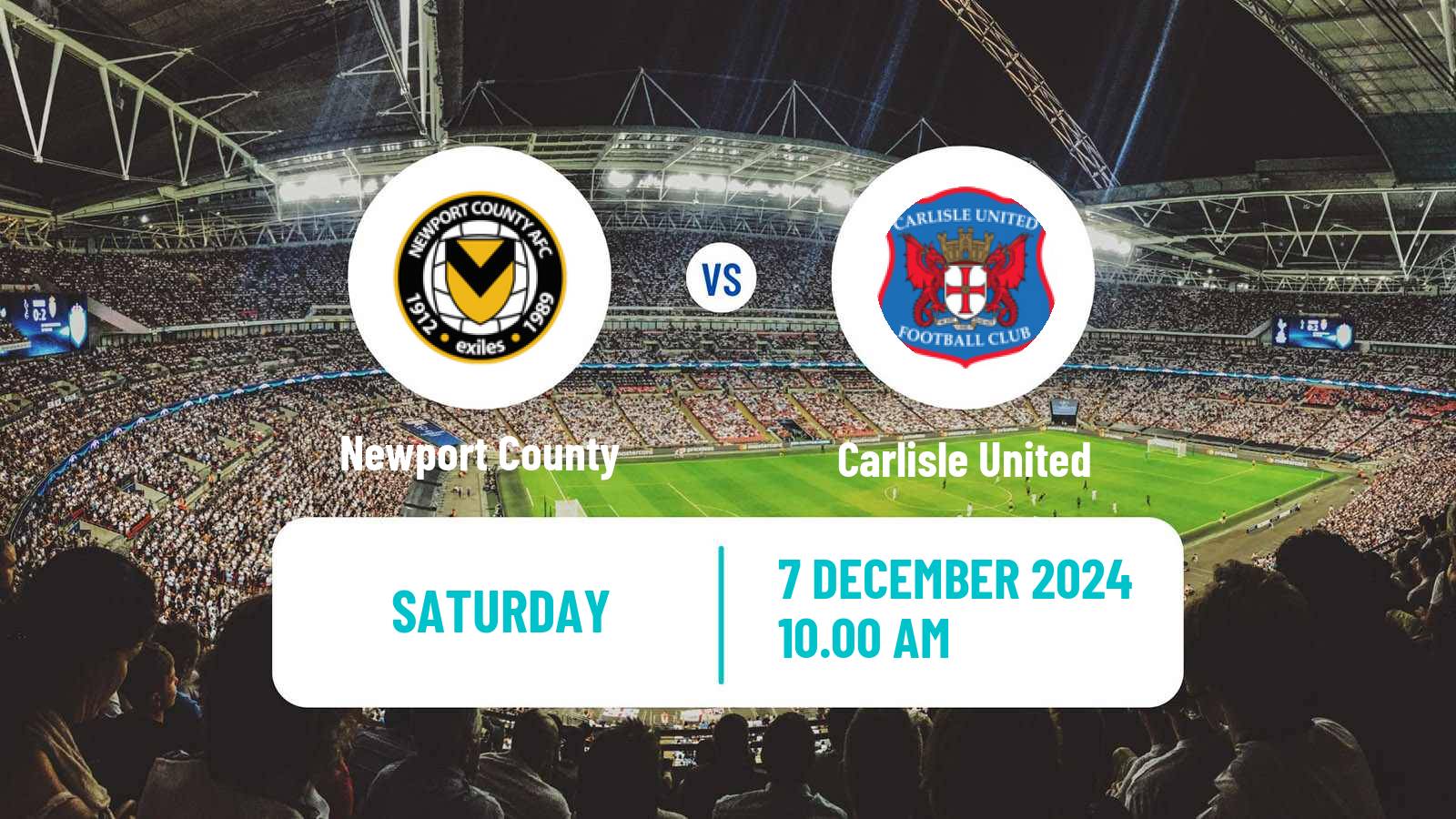 Soccer English League Two Newport County - Carlisle United