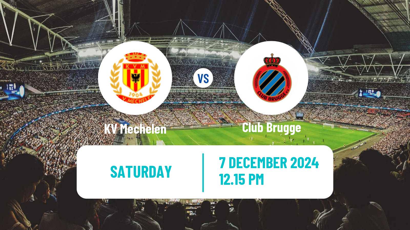 Soccer Belgian Jupiler Pro League KV Mechelen - Club Brugge