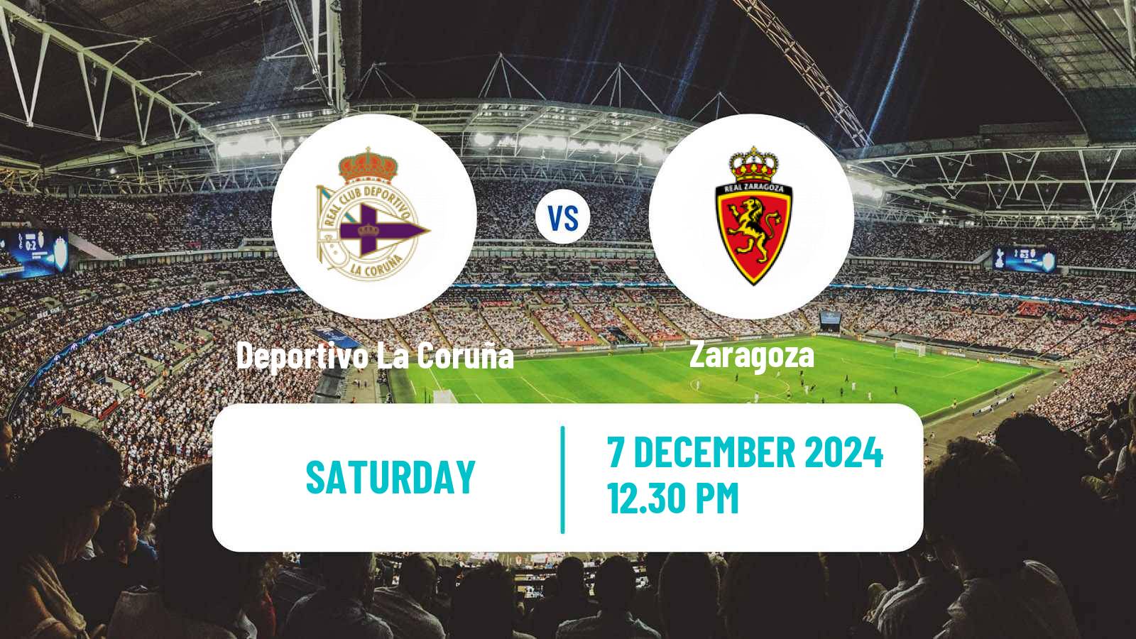 Soccer Spanish LaLiga2 Deportivo La Coruña - Zaragoza