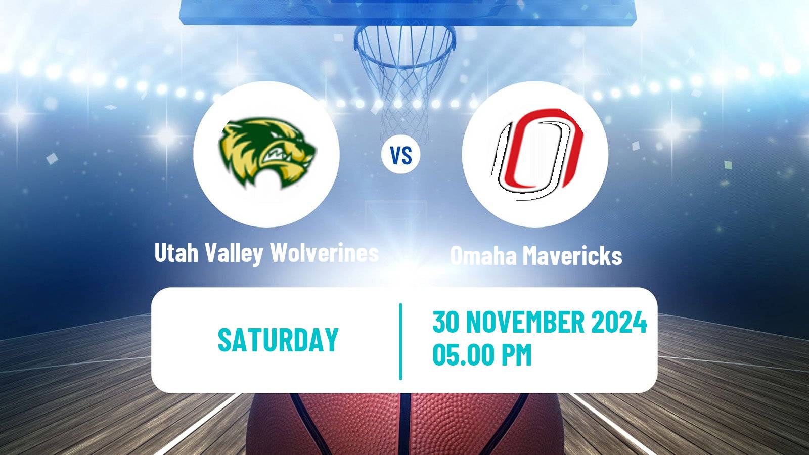 Basketball NCAA College Basketball Women Utah Valley Wolverines - Omaha Mavericks