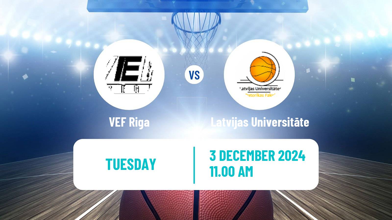 Basketball Estonian–Latvian Basketball League VEF Riga - Latvijas Universitāte