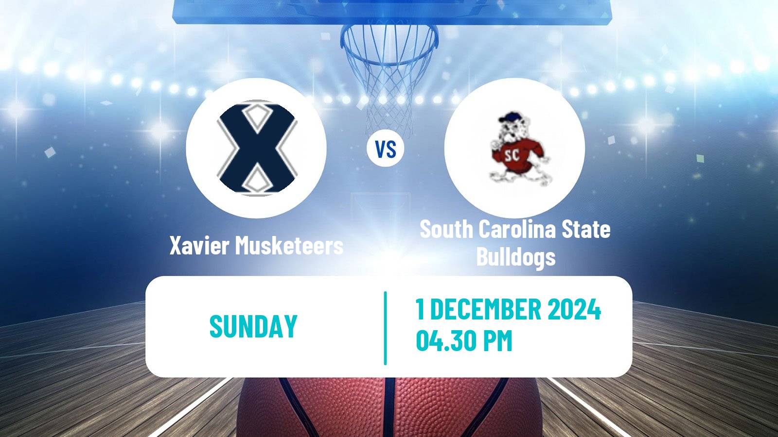 Basketball NCAA College Basketball Xavier Musketeers - South Carolina State Bulldogs