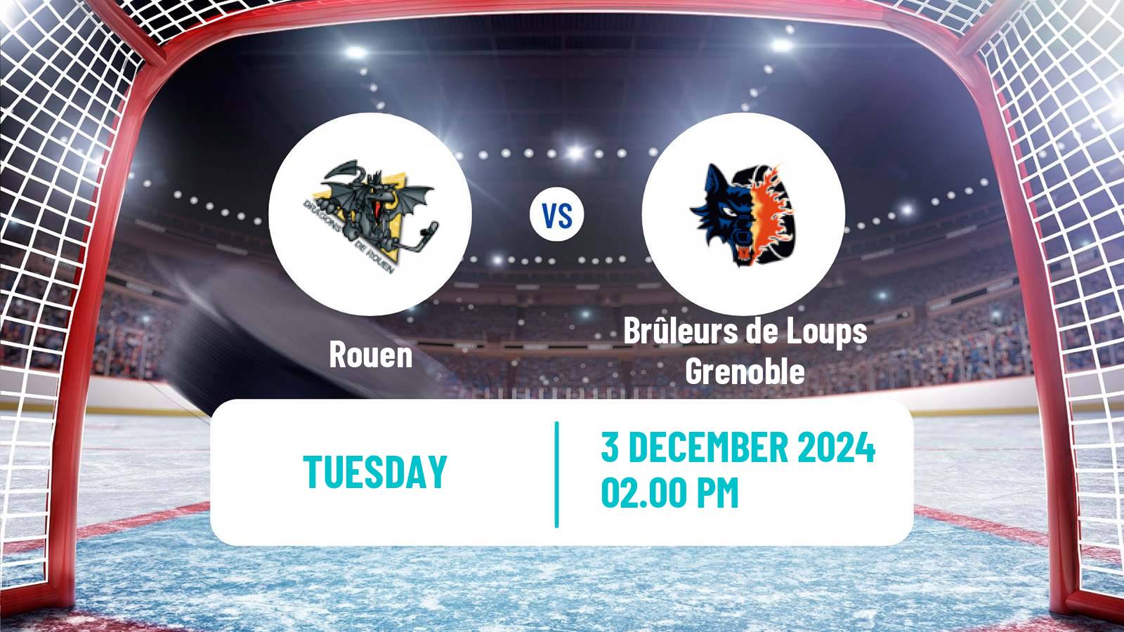 Hockey French Ligue Magnus Rouen - Brûleurs de Loups Grenoble