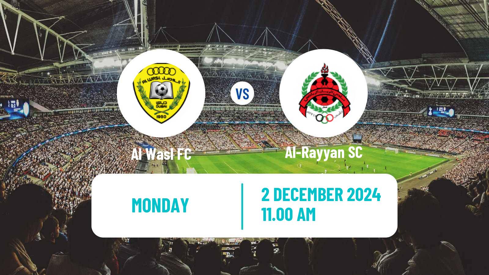 Soccer AFC Champions League Al Wasl - Al-Rayyan