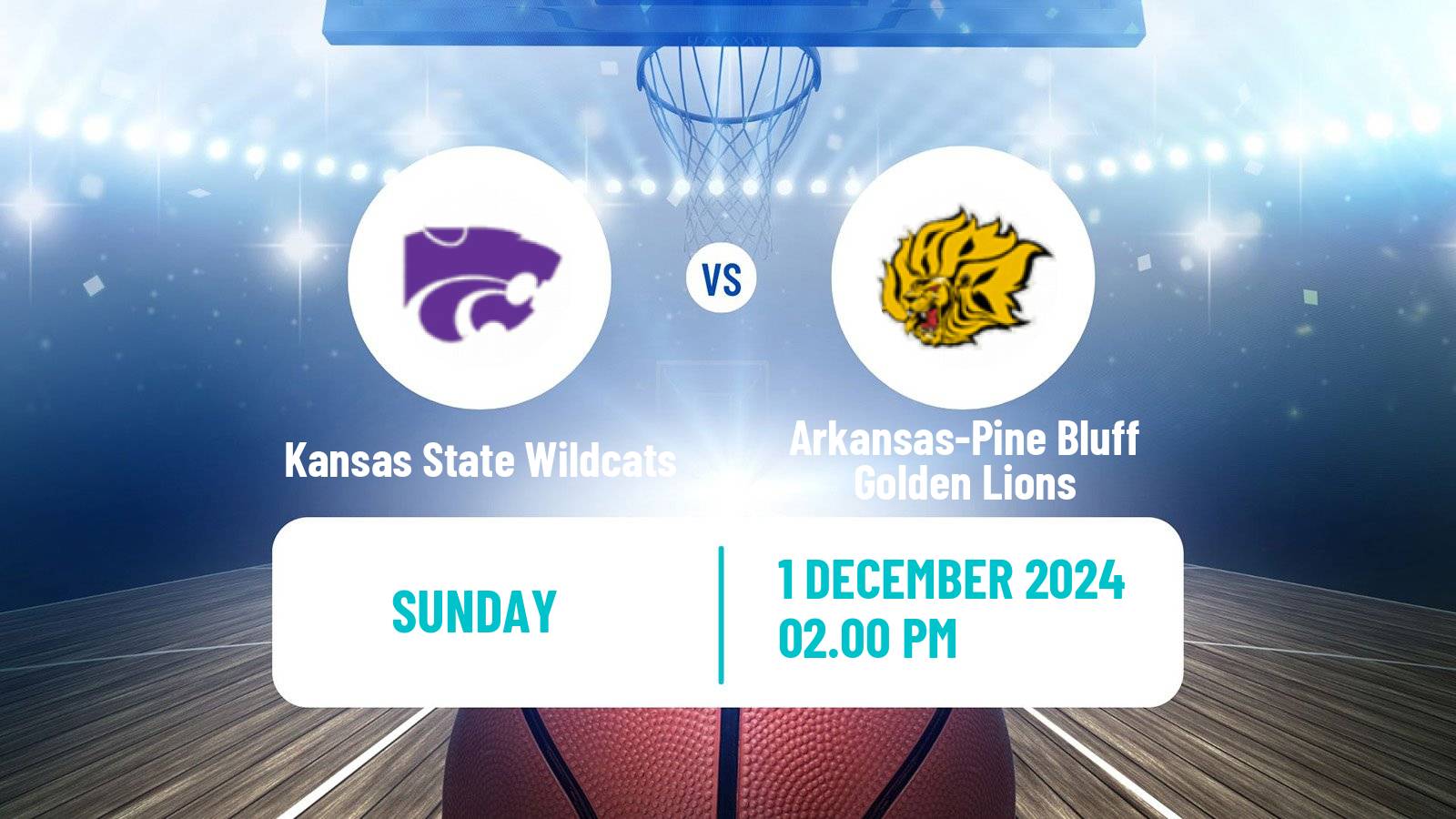 Basketball NCAA College Basketball Kansas State Wildcats - Arkansas-Pine Bluff Golden Lions