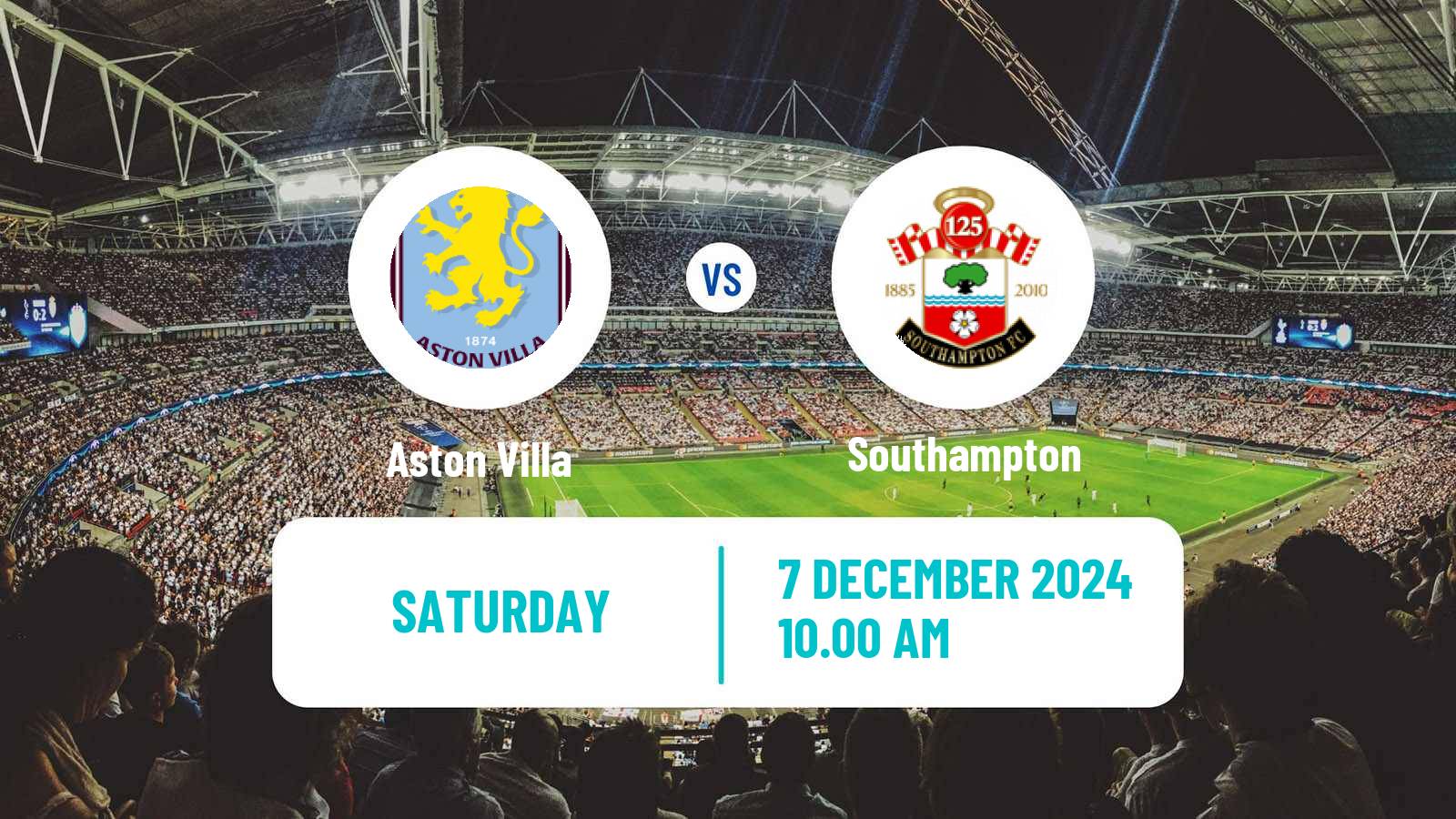 Soccer English Premier League Aston Villa - Southampton