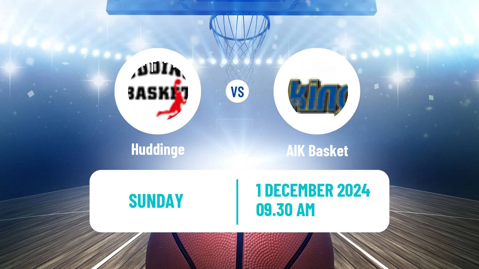 Basketball Swedish Superettan Basketball Huddinge - AIK Basket