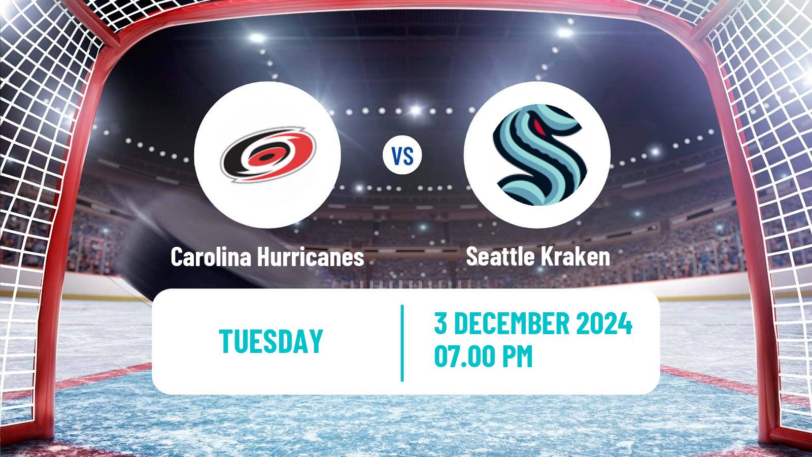 Hockey NHL Carolina Hurricanes - Seattle Kraken