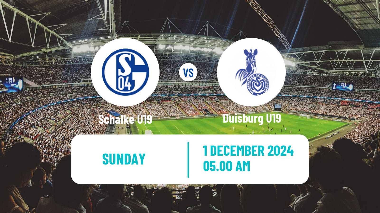 Soccer German DFB Youth League Schalke U19 - Duisburg U19