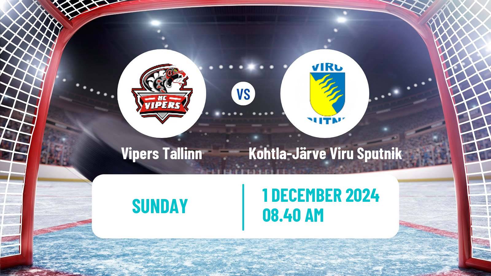 Hockey Estonian Hokiliiga Vipers Tallinn - Kohtla-Järve Viru Sputnik