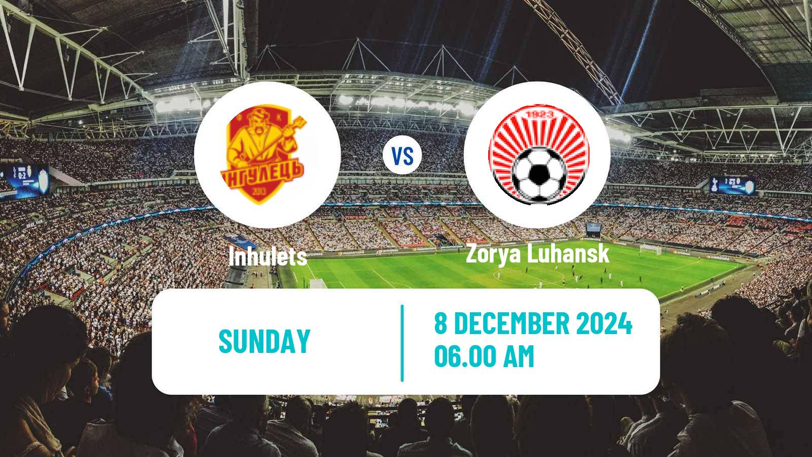 Soccer Ukrainian Premier League Inhulets - Zorya Luhansk