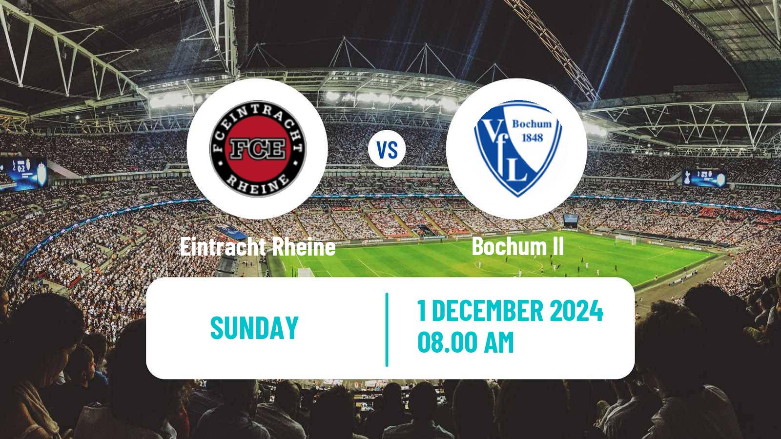 Soccer German Oberliga Westfalen Eintracht Rheine - Bochum II