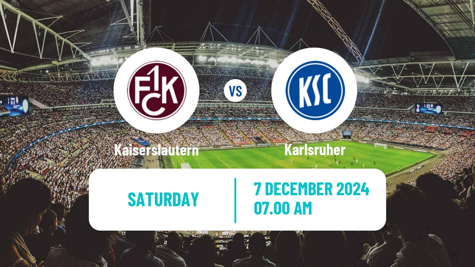 Soccer German 2 Bundesliga Kaiserslautern - Karlsruher