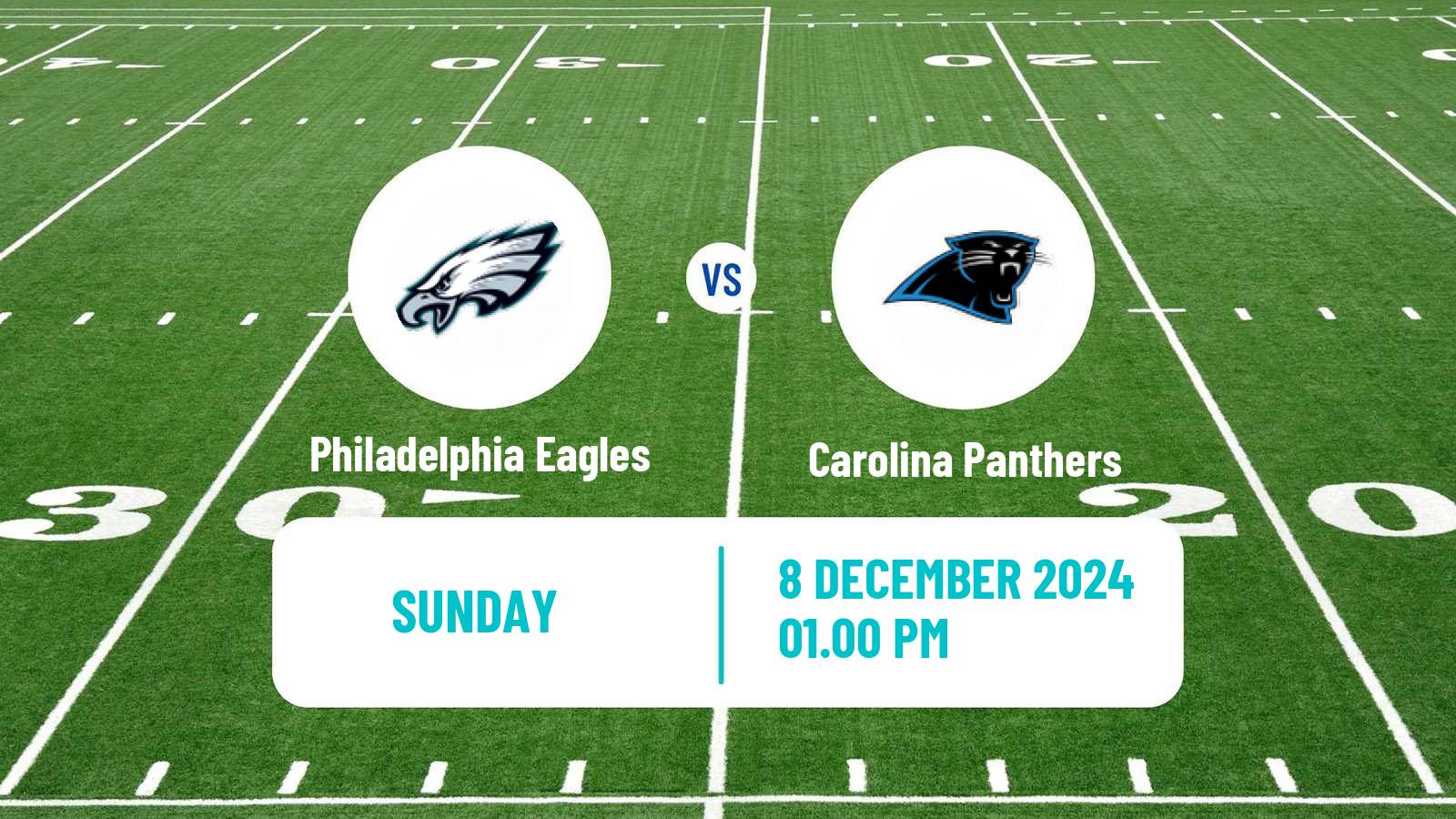 American football NFL Philadelphia Eagles - Carolina Panthers