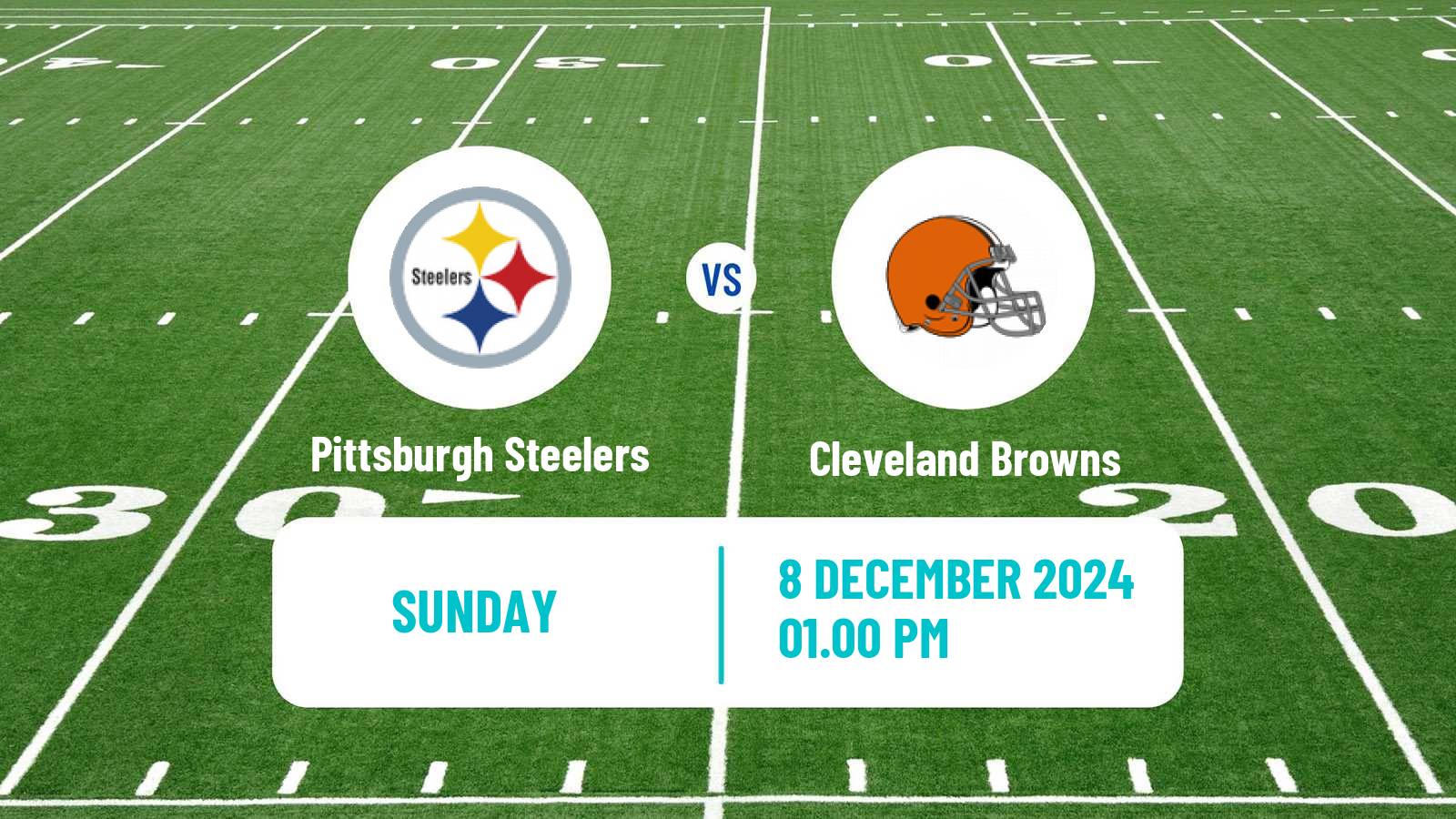 American football NFL Pittsburgh Steelers - Cleveland Browns