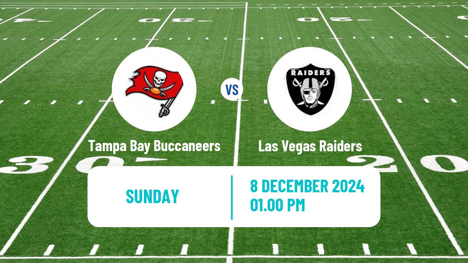 American football NFL Tampa Bay Buccaneers - Las Vegas Raiders