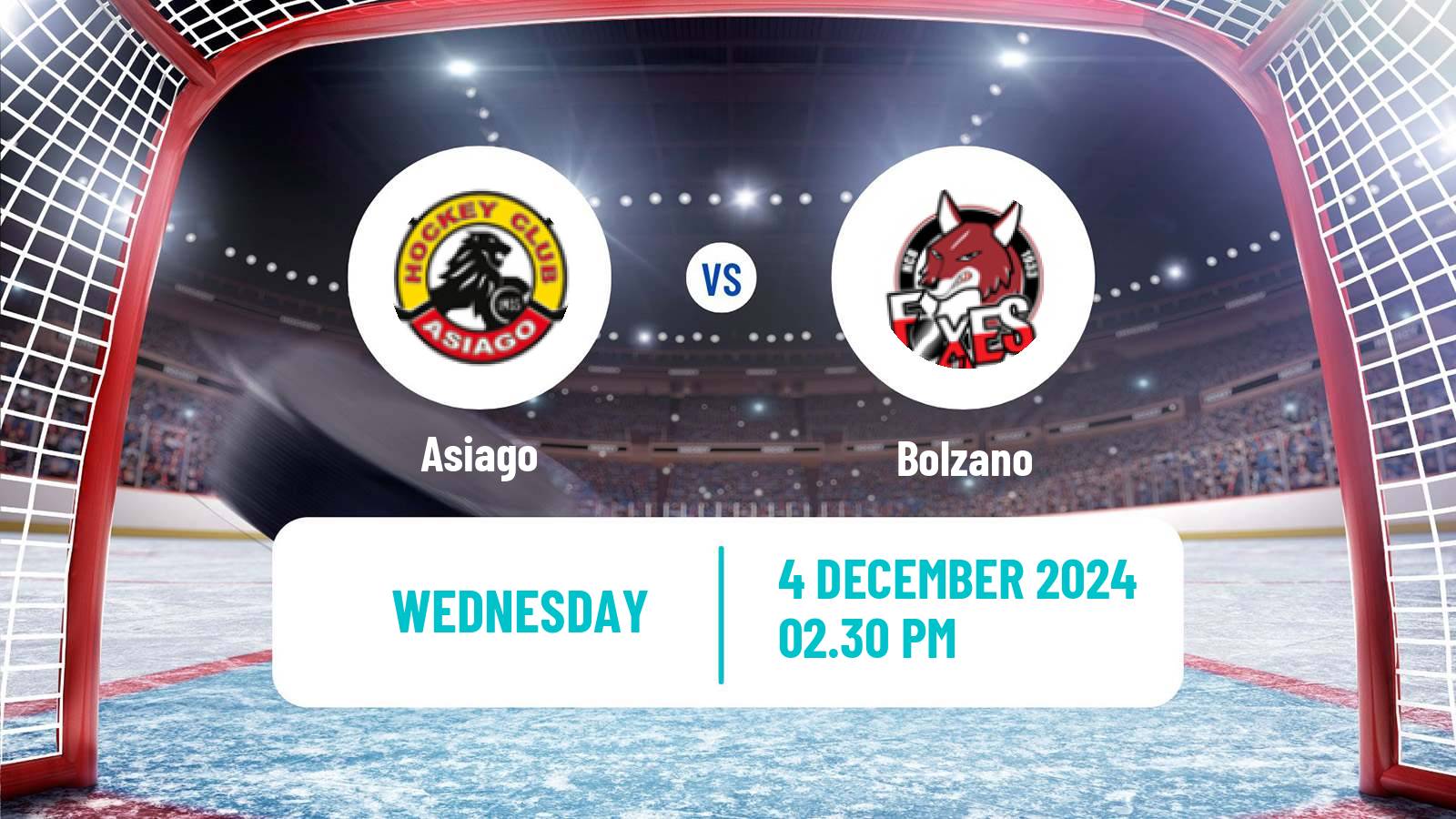 Hockey Austrian Ice Hockey League Asiago - Bolzano