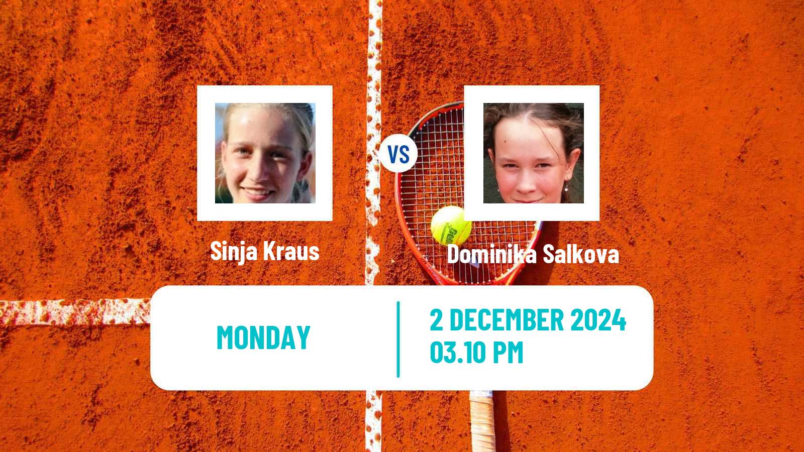 Tennis Angers Challenger Women Sinja Kraus - Dominika Salkova