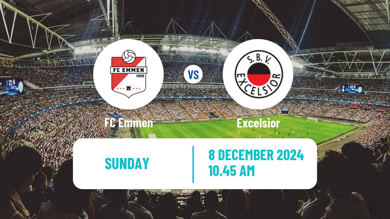 Soccer Dutch Eerste Divisie Emmen - Excelsior