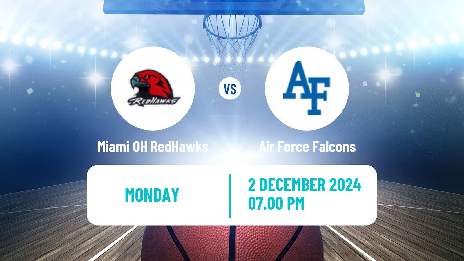 Basketball NCAA College Basketball Miami OH RedHawks - Air Force Falcons