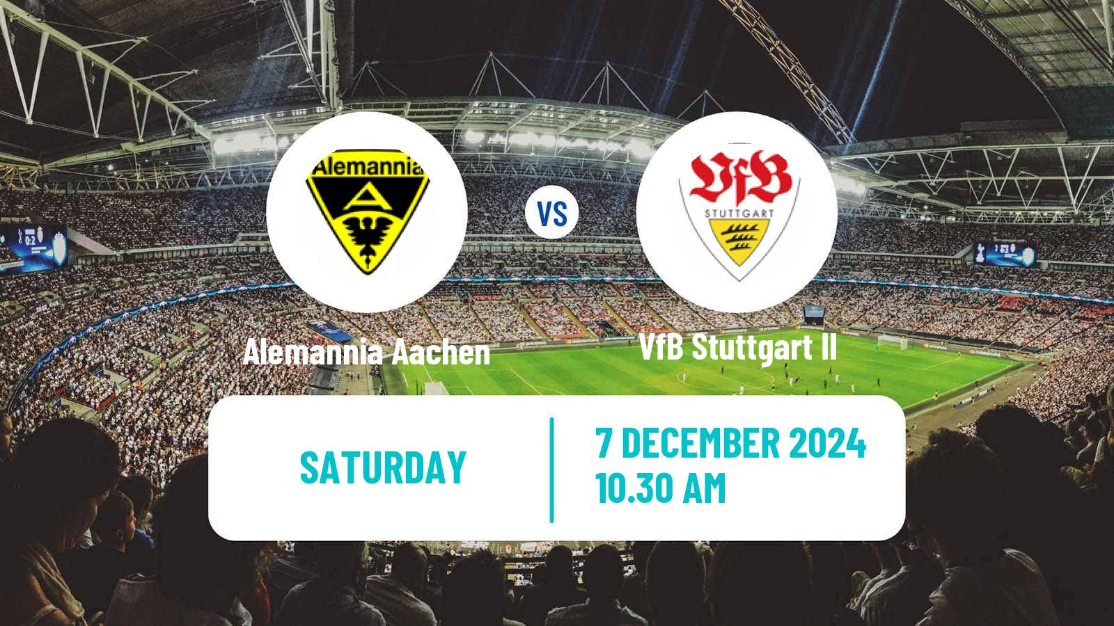 Soccer German 3 Bundesliga Alemannia Aachen - VfB Stuttgart II